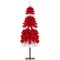5FT Pre-Lit Artificial Christmas Tree with 301 Red and White Branch Tips